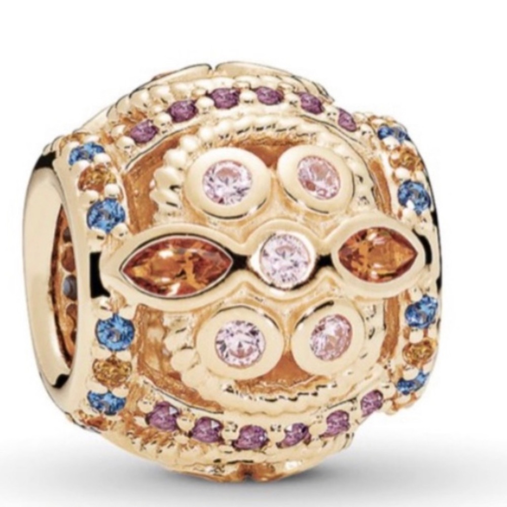 14k solid yellow gold Pandora charm.